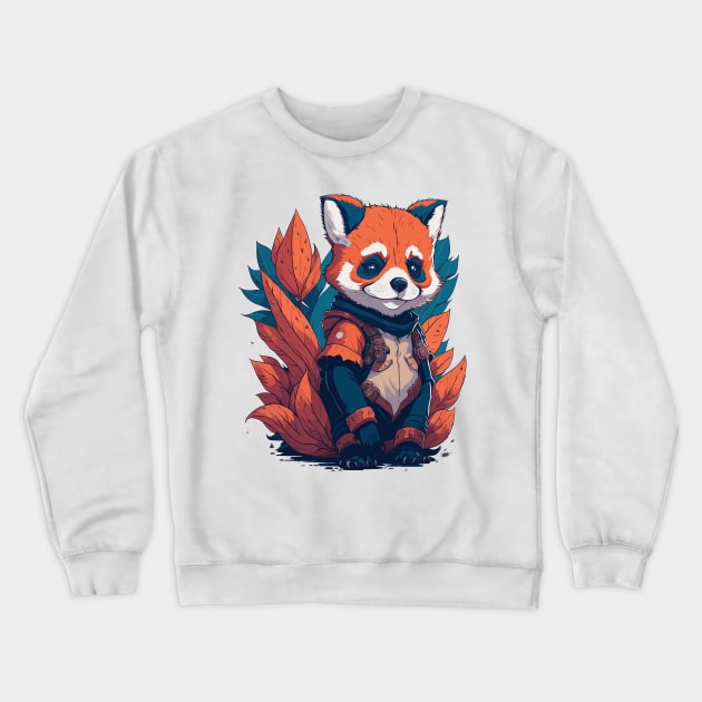 Anime Red Panda Kawaii Crewneck Sweatshirt by hippohost